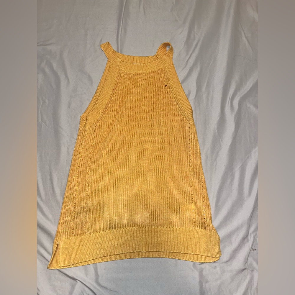 Anthropologie Mustard Knit Top